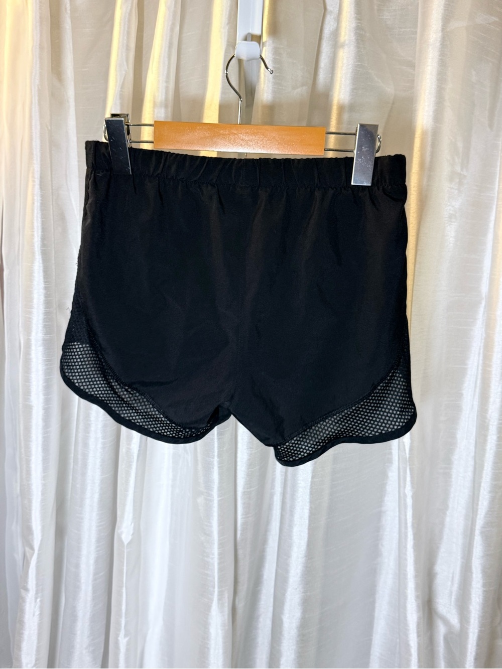 adidas Women's Black Athletic Mesh-Trim Running Shorts - Picture 2 of 5